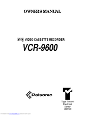Palsonic VCR-9600 Owner's Manual