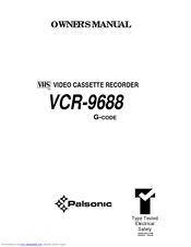 Palsonic VCR-9688 Owner's Manual