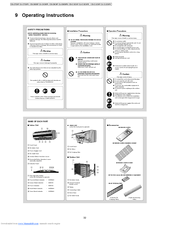 Panasonic CU-C9CKP6 Operating Instructions Manual