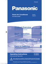 Panasonic CSC28CKU - SPLIT A/C INDOOR Operating Instructions Manual
