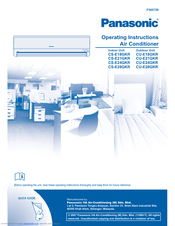 Panasonic CS-E21GKR Operating Instructions Manual