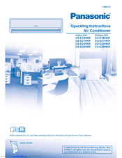 Panasonic CS-E28HKR Operating Instructions Manual