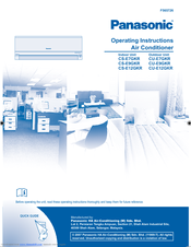 Panasonic CS-E7GKR Operating Instructions Manual
