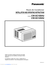 Panasonic CW-XC125HU Installation And Operating Instructions Manual