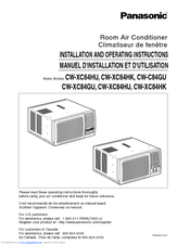 Panasonic CW-XC64HU Installation And Operating Instructions Manual