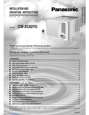 Panasonic CW-XC82YU Installation And Operating Instructions Manual