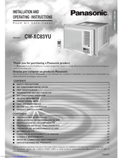 Panasonic CW-XC83YU Install And Operation Instructions