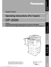 Panasonic DP-200 Operating Instructions Manual