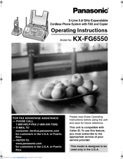 Panasonic KX-FG6550 Operating Instructions Manual