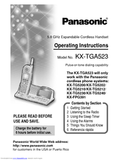 Panasonic KX-TGA523 Operating Instructions Manual