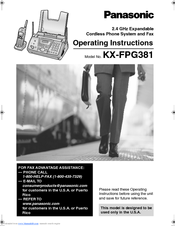 Panasonic KX-FPG381 Operating Instructions Manual