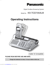 Panasonic KX-TCD735ALM Operating Instructions Manual