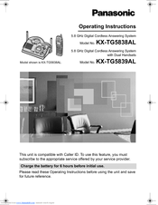Panasonic KX-TG5838AL Operating Instructions Manual