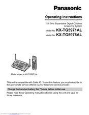 Panasonic KX-TG5976AL Operating Instructions Manual