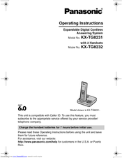 Panasonic KXTG8232B Operating Instructions Manual