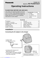 Panasonic KX-TCA391ALN Operating Instructions Manual