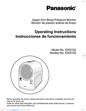 Panasonic EW3152W Operating Instructions Manual