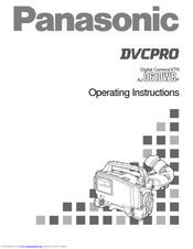 Panasonic AJ-D610WBp Operating Instructions Manual