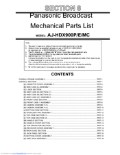 Panasonic AJ-HDX900MC Parts List