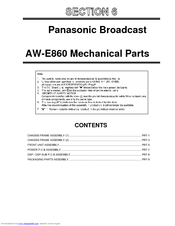 Panasonic AWE860 - COLOR CAMERA Parts List