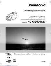 Panasonic NV-GS400GN Operating Instructions Manual