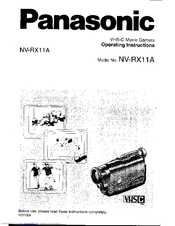 Panasonic NV-RX11A Operating Instructions Manual