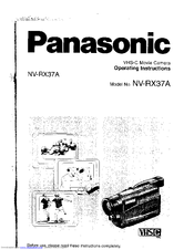 Panasonic NV-RX37A Operating Instructions Manual