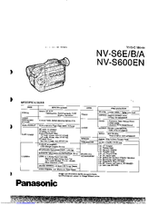 Panasonic NV-S6B General Description Manual