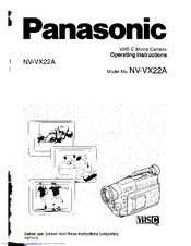 Panasonic NV-VX22A Operating Instructions Manual