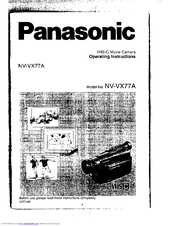 Panasonic NV-VX77A Operating Instructions Manual