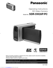 Panasonic SDR-SW20S Operating Instructions Manual