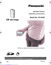 Panasonic D-snap SV-AV50 Operating Instructions Manual