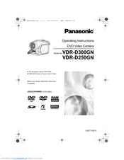 Panasonic VDR-D250GN Operating Instructions Manual