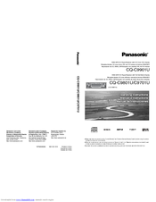 Panasonic CQC9701U - AUTO RADIO/CD DECK Operating Instructions Manual