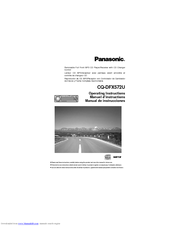 Panasonic CQ-DFX572U Operating Instructions Manual