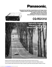 Panasonic CQRG131U - AUTO RADIO/CASSETTE Operating Instructions Manual