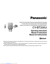Panasonic CY-BT200UCY-BT200U Operating Instructions Manual