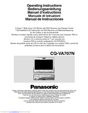 Panasonic CQ-VA707N Operating Instructions Manual