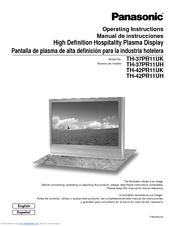 Panasonic Viera TH-37PR11 Operating Instructions Manual