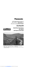 Panasonic CQ-R223W Operating Instructions Manual