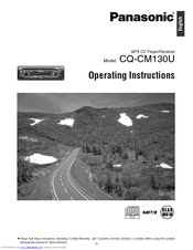 Panasonic CQ-CM130U Operating Instructions Manual