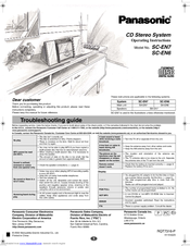 Panasonic SAEN7 - DESKTOP CD AUDIO SYS Operating Instructions Manual