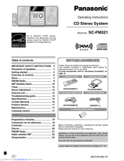 Panasonic SAPM321 - MINI HES W/CD PLAYER Operating Instructions Manual