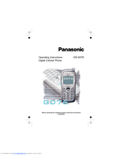 Panasonic GD76 Operating Instructions Manual