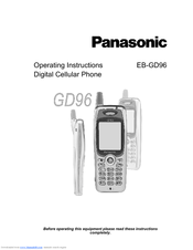 Panasonic GD96 Operating Instructions Manual