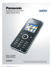 Panasonic X200 Operating Instructions Manual