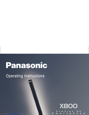 Panasonic X800 Operating Instructions Manual