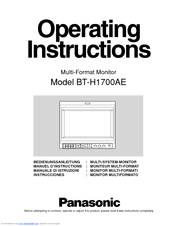 Panasonic BT-H1700AE Operating Instructions Manual