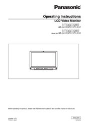 Panasonic BT-LH2600W Operating Instructions Manual