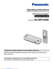 Panasonic KW-WP1050E Operating Instructions Manual